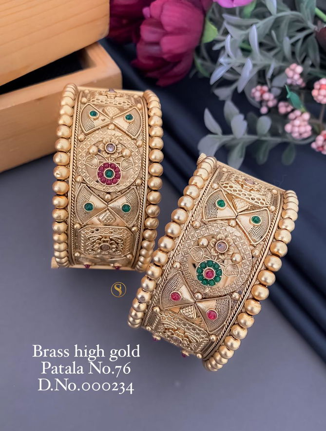 762 BH Bridal Wear Brass High Gold Patala Wholesale Shop In Surat
